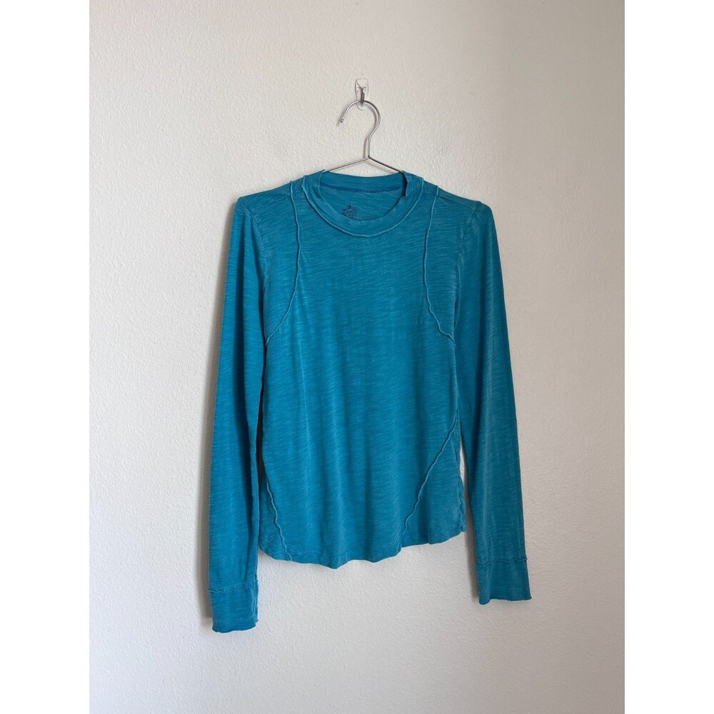 Pilcro Anthropologie Reconstructed Racer Tee in Blue Size MEDIUM